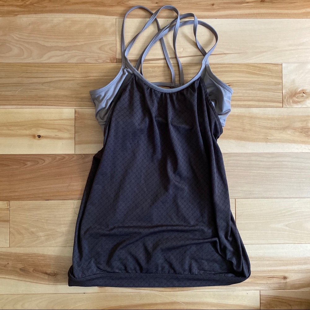 Athleta hidden agenda sports bra tank top combo sm